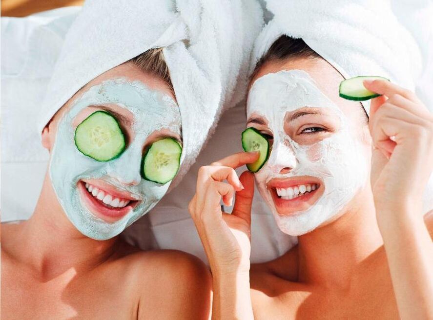 cucumber mask for facial skin rejuvenation