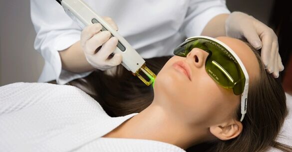 Non-ablative laser skin rejuvenation procedure